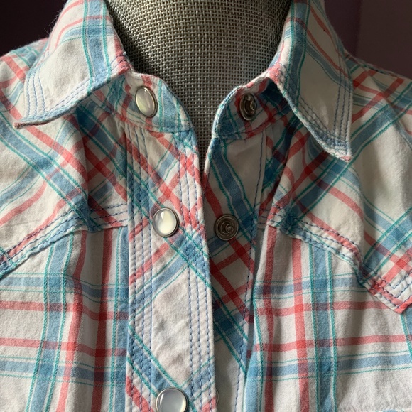 True Religion Western Fitted Plaid Shirt - Picture 2 of 9